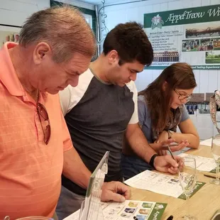 They give you a sheet where you mark your choices