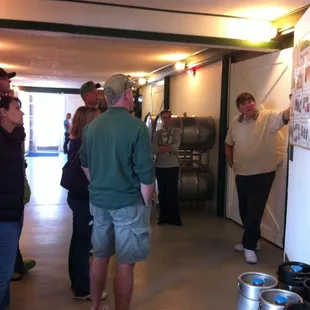 Bill W. talking to visitors about history and process.