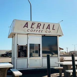 Front of the coffee stand