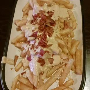 Truffle fries with bacon