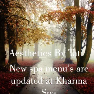 Menu skin treatments at Kharma Spa