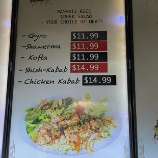 Greatly price menu--its really a bang for your buck!