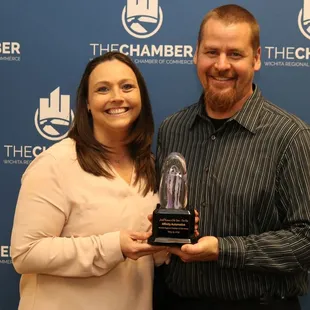 We Won the 2019 Small Business of the Year award! From the Wichita chamber of Commerce.