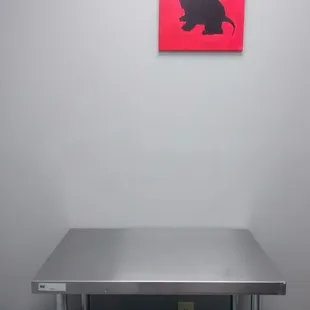 Utilitarian, sterile environment. Works for me!