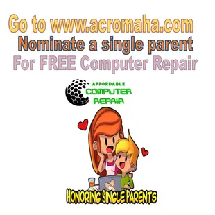 Free Computer Repair for Single Parents.