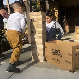 Giant Jenga Set available to rent $10