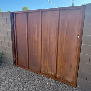 7X7' gate - 5 star fabrication and 5 star install.  Thank you again AFG!