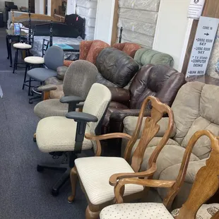 Recliners  ,office chair in different colors and variety and sizes