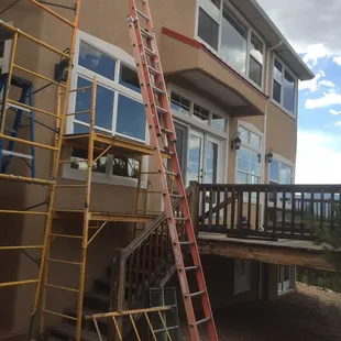 Installing new windows using azurite / low e absolutely beautiful.