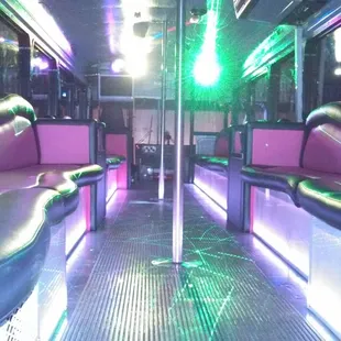 Pure Bliss is equipped with three DJ lights, color changing led's and a haze machine that gives a coop effect to the light show