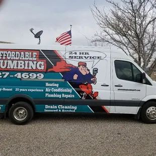 Fully stocked vans to get the job done when we arrive.