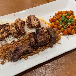 Chicken and Beef Kabob Combo