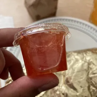 Generic Asian sweet chili sauce on a Middle Eastern Burrito? Cmon man.