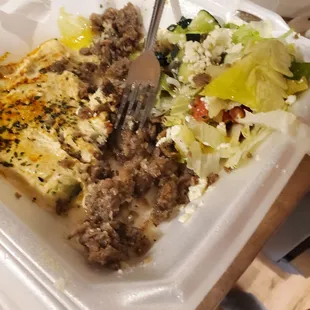 And this is what they called a "gyro platter with extra meat"
