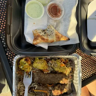 Mixed kabab and tandoori samosa