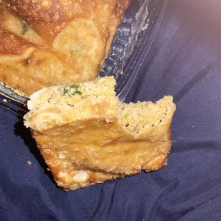 Inside chicken samosa