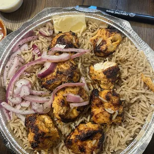3. Two Chicken Tikka Kabab Platter