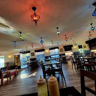 Inside dining new lights