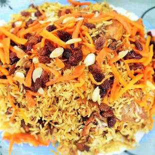 a plate of afghan food