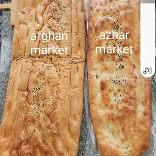 two breads on a table
