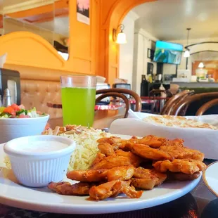 Chicken shawarma plate