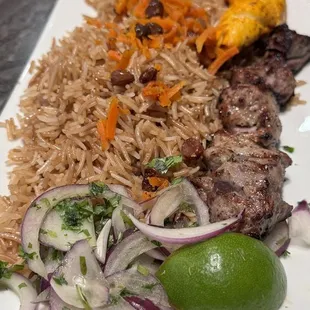 Lamb and chicken combo
