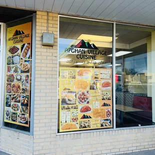 the front of the restaurant