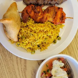 a plate of food on a table