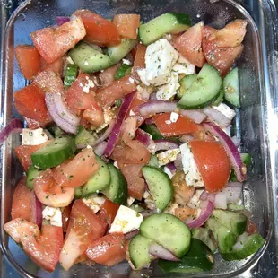 a salad in a container