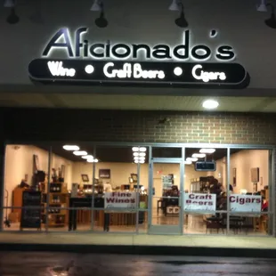 the front of the store