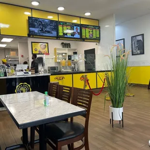 a view of the inside of a restaurant