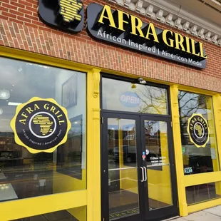 the front of the restaurant