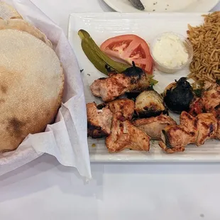 Chicken kabob w/ brown rice