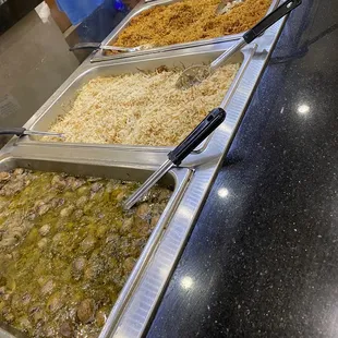 Vegetables and rice choices