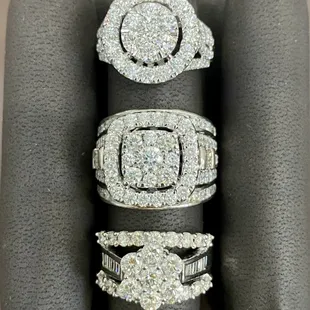 Diamond cluster rings