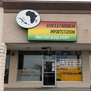 the front of the restaurant