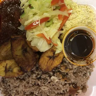 Waakye (Rice n beans)  n fish