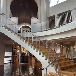 Stair way to upstairs galleria.