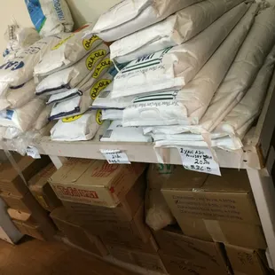 a stack of food items