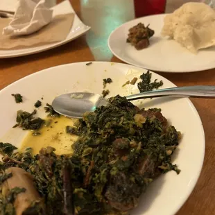 a plate of food on a table