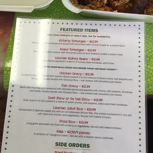 menu, chicken wings and fried chicken