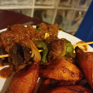 Kabob special and plantains