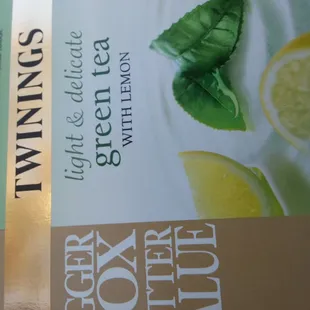 twinnings green lemon tea - sold it at reduced price of $2.99 coz it had expired..