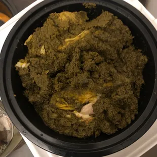 DIRT and RICE Cassava Leaves Sauce &amp; Steamed Rice