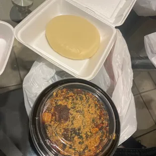 Egusi Soup with Fu Fu