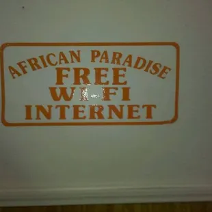 a free wifi internet sign