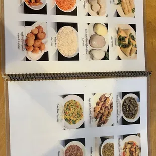 menu, sushi and sashimi