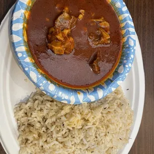 Goat Stew with White Rice