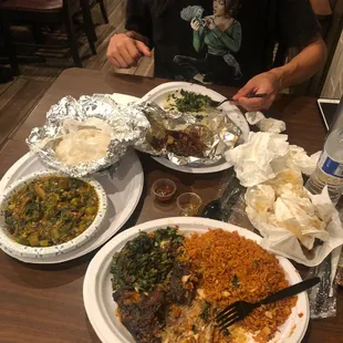 Jollof rice with talapia