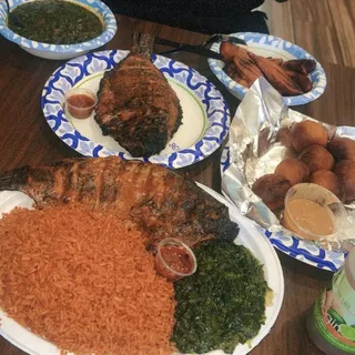 Beans, Rice and Fried Plantain